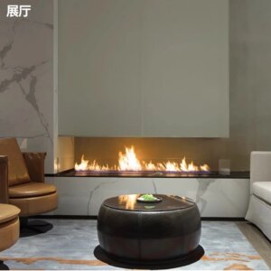 tuya wifi ethanol burner bio kamin electric rectangular bioethanol fireplace wifi 1500