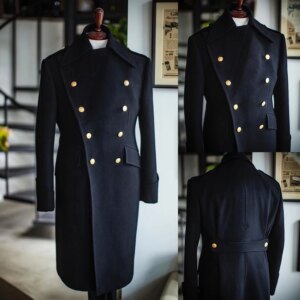 Customized Men Long Coat Double Breasted Woolen Blend Overcoat Gentlemen Blazer Winter Jacket Business Formal Occasion Tuxedos