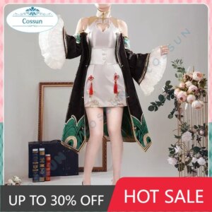 COSSUN [Customized] Vtuber Paterson Cheongsam Cosplay Costume Cos Game Anime Party Uniform Hallowen Play Role Clothes Clothing