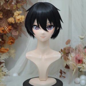 (NFD38–45)Customize Full Head With Lock Pretty Female/Girl Japanese Animego Character Kig Cosplay Kigurumi Mask Crossdress Doll