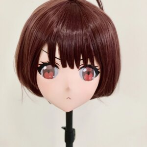 (AL21)Customize Character ! Female/Girl Resin Full/Half Head With Lock Anime Cosplay Japanese Animego Kigurumi Mask