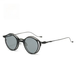 Belight Optical Clip On Eyeglasses Sunglasses Titanium Oval Vintage Retro Women Men Prescription Eyeglasses Optical RG1038ST