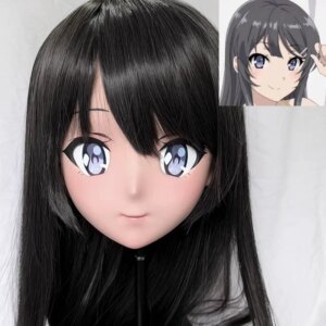 (GLA017)Customize Character Crossdressing Female/Girl Resin Full/Half Head With Lock Anime Cosplay Japanese Anime Kigurumi Mask