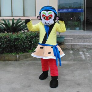 Sun Wukong Mascot Costume Cute Monkey Cosplay Set Walking Cartoon Party Costume