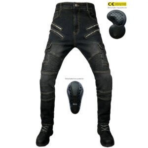 2024 New Men’s Motorcycle All Season Drop Pants Cross Country Biker Riding Casual Motorcycle Jeans
