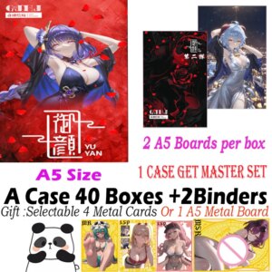 YUYAN 2 New A5 Size Goddess Card Hobby Waifu Board Genshin Collection Doujin Hutao Ganyu Rare Card Toy Gift