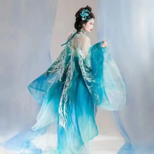 Chinese Classical Palace Style Long Women’s Han Clothing Heavy Industry Cheko Dress
