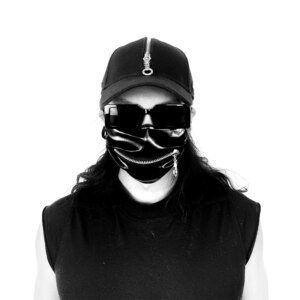 Dark Avant-Garde Style Techwear Niche Trend High Street Zipper Black Peaked Cap Hat High Quality