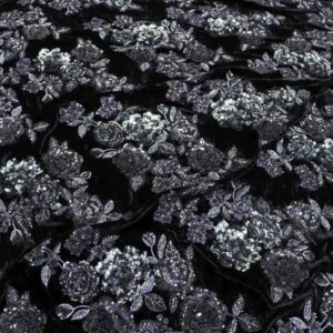 3D Three-Dimensional Flower Bead Tube Sequined Embroidered Coat Wedding Dress Fabric Suit