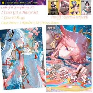 Colorful Symphony A5 New Goddess Story Cards A5 Boards Get Full Set Anime Goddess Character Albedo Nezuko Rem Nami Power Zero 2