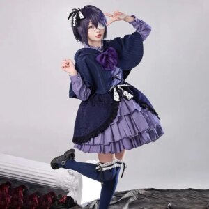 Cos Love Chunibyo Delusions Anime Takanashi Rikka Cosplay Cute Data lolita Dress Anime In stock