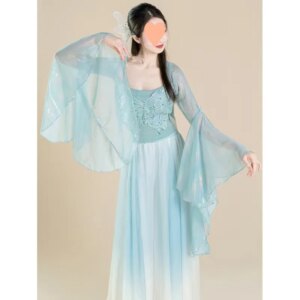 Hanfu suit, Chinese sewn clothing, Spring and Autumn Period, Warring States Period, Qi waist, Ru skirt, immortal aura