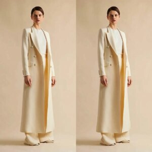 Women Suits Blazer And Flare Pants Setts Office Lady Long Jacket Coat Formal Business Party Prom Outfits 2 Pieces