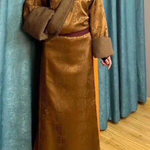 Winter New Fleece-lined Tibetan Robe Thickened Lightweight Warm High-End Costumes Female