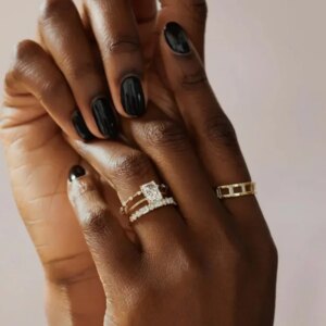 Custom Moissanite Gold Rings 18k 3 Carat Center Brilliant Radiant Cut Moissanite Jewelry For Women