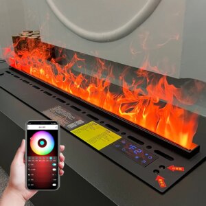 3D Atomized Fireplace APP Control Colorful Flame ECO Decorative Intelligent Water Vapor Fireplace Living Room Bedroom Home Decor
