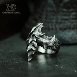 Dragon Scale Ring – 925 Silver Handmade Ring – Dragon Tail Ring