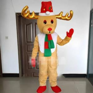 father Christmas gingerbread man moose reindeer santa elf mascot costume for adults