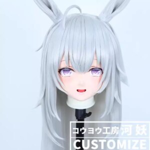 C-422-12 Customize Full Head Resin Cartoon Cosplay Japanese Character Anime Role Play Crossdress Kigurumi Mask With Back Shell