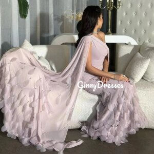 Customized Dresses For Prom Mermaid One-Shoulder Floor-Length Beadings Luxury Evening Dresses Sleeveless Elegant Dresses