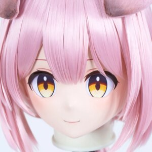 Customize Character Female/Girl Resin Kig Full Head With Lock Anime Cosplay Japanese Anime Kigurumi Mask