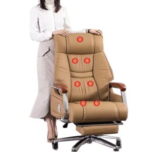 new design luxury high quality  7 points vibrating massage with footrest executive boss  chairs