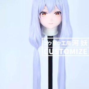 C-412-57 Customize Full Head Resin Cartoon Cosplay Japanese Character Anime Role Play Crossdress Kigurumi Mask With Back Shell