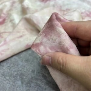 New pink tie-dyed jacquard silk perforated brocade fabric Chinese-style coat dress shirt