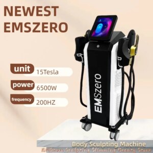 15 Tesla EMSzero Neo 6500W Hiemt RF EMS Muscle Stimulation Slimming Weight Loss Engraving Body Sculpting Machine for Salon.
