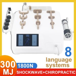 300mj Shockwave Therapy Machine With 17 Heads ED Treatment Pain Relief 2in1Shock Wave Chiropractic Adjusting Correction Spinal