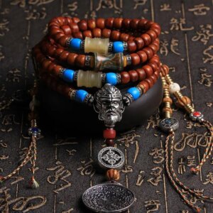 Natural camel bone bracelet Buddha beads 108 men’s and women’s fighting holy Buddha tee Tibetan exquisite accessories