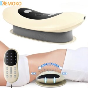 Curved Lumber Massager Hot Compress Waist Massage Vibration Spectrum Therapy Relieve Support Back Spine Stiffness Relax Muscle