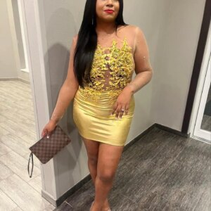 Luxury Crystal Gold Prom Dresses With Long Sleeves For Black Girl Sexy Women Glitter Sequin Short Cocktail Gowns Customized 2025