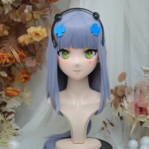 (NFD312-32)Customize Full Head With Lock Pretty Female/Girl Japanese Animego Character Kig Cosplay Kigurumi Mask Crossdress Doll