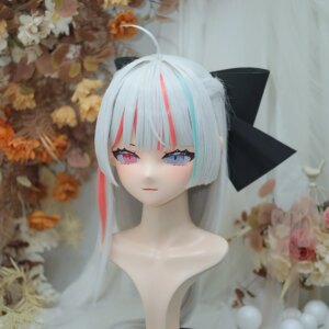 Customize Character Female/Girl Resin Kig Full Head With Lock Anime Cosplay Japanese Anime Kigurumi Mask
