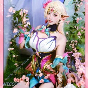 Cosmic Enchantress Lux Cosplay Costume Flower Fairy Anime Outfit Full Game Character League of Legends Party Halloween