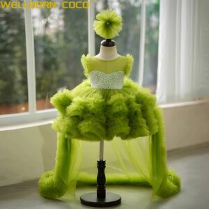 Amazing Flower Girl Dresses For Wedding Appliques Gorgeous Child Formal Events Luxury Evening Party Gown Embroidered Sequins