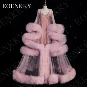 EOENKKY Sexy Mini Evening Dress for Women Prom Gowns Luxury Satin V Neck Short Birthday Dresses with Shawl Customized Pink Party