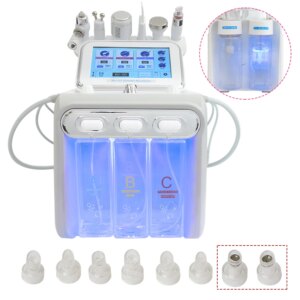 Upgrade H2O2 Water Oxygen Facial Machine Hydra Aqua Deep Cleaning Skin Care 6 in 1 Device Jet Peel Hydrodermabrasion Spa Tools