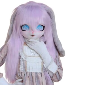 Fursuit Cosplay Rabbit Headgear Head Kig Lolita Dress Dance Party Animal Head Cute Outfit