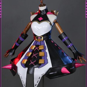 AGCOS Game LOL Teamfight Tactics LOR Gwen Cosplay Costume Woman Christmas Roleplay Dress Uniforms Clothes Game LOL Cosplay