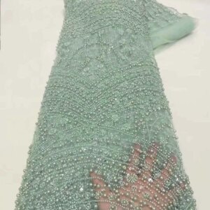 2025 Fashion Elegant French Mesh Groom Embroidery Sequins Lace Fabric African Nigerian Lace Fabric For Wedding Dress Party Women