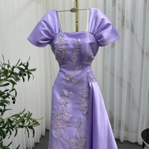 Customized Evening Dress Classic Satin Strapless Off the Shoulder Sleeveless Prom Gowns Mermaid Panel Train Pearls Party Dresses