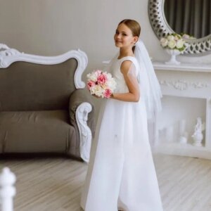 Tutu Bridesmaid Princess Ball Gown Pageant Dresses for Girls Organza Flower Girl Dress Boho with Pearls Toddler Formal Dress