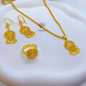New Dubai 24K Gold Plated Dubai Jewelry Necklace Women’s Earrings As A Gift For Beautiful Women  Necklace Earrings