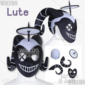 Anime Hassbin Lute Helmet Cosplay Costume 3D Mask Angel Hotel For Halloween Christmas Party Cos Props Polylactic Acid Customized