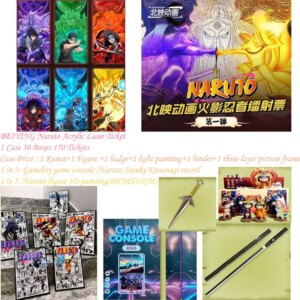 BEIYING Naruto Acrylic Laser Ticket Naruto Card Rare BP Card MR Card Anime Character Collection Card Childrens Anime Card