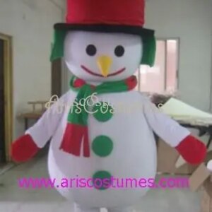 New Adult Hot Sale Foam Cute Snowman Fancy Cartoon Mascot Costume Plush Christmas Fancy Dress Halloween Mascot Costume