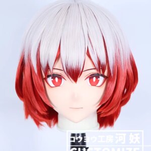 C-58-0 Customize Full Head Resin Cartoon Cosplay Japanese Character Anime Role Play Crossdress Kigurumi Mask With Back Shell