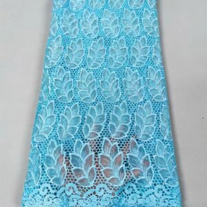 Latest African Nigerian Tulle Lace Fabric Organza Sewing Guipure Stone Embroidery Dresses High Quality 2025 5Yard Dresses Q370-1